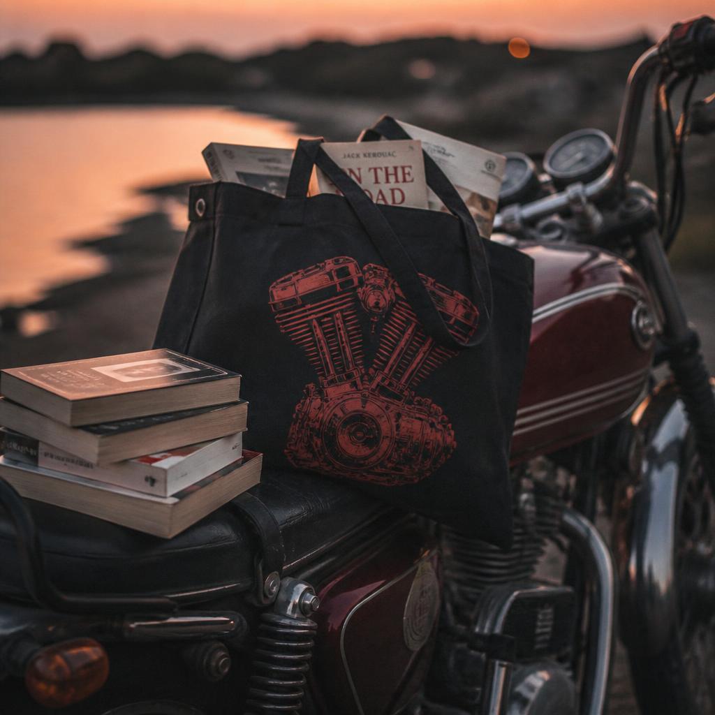 Biker Daddies Tote styled on a model