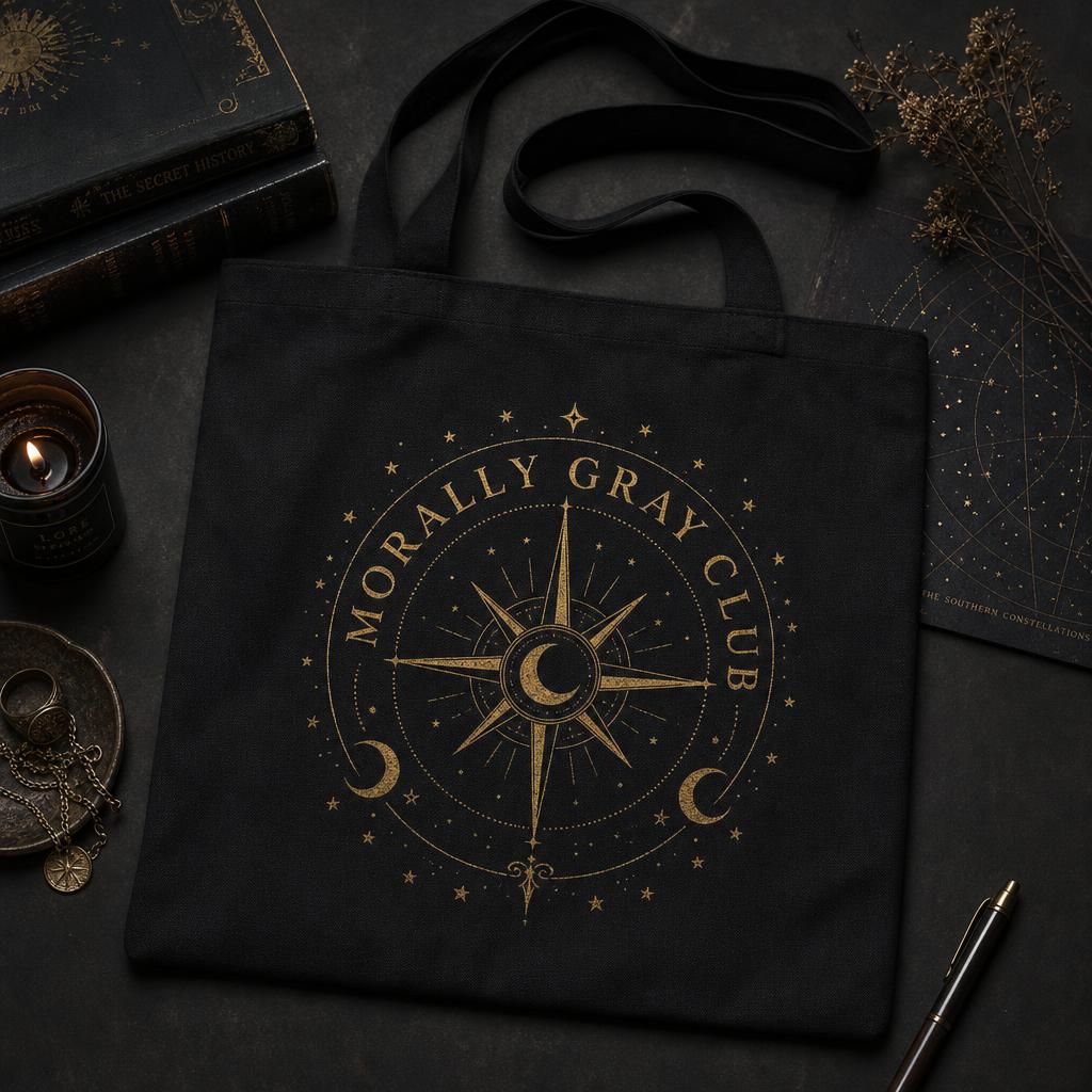 Morally Gray Compass Tote tote, flat-lay