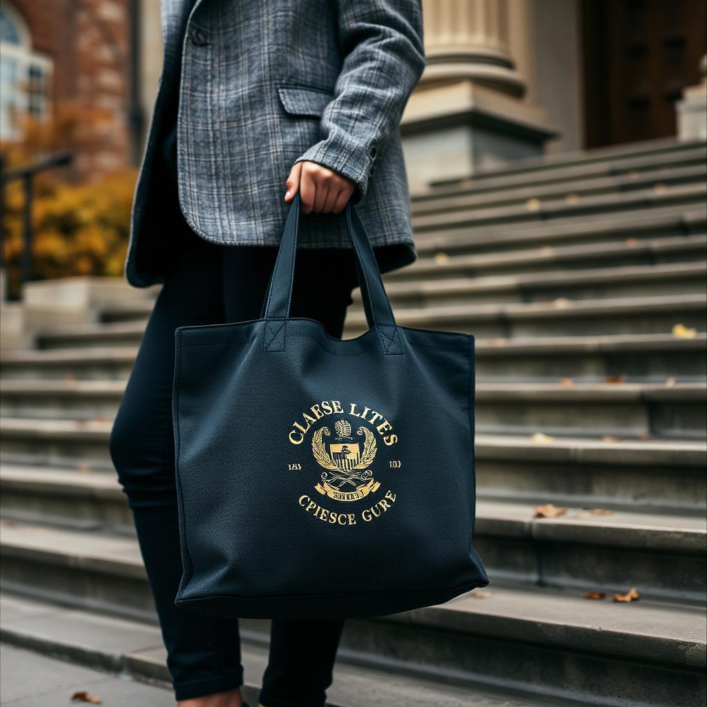 Dark Academia Crest styled on a model